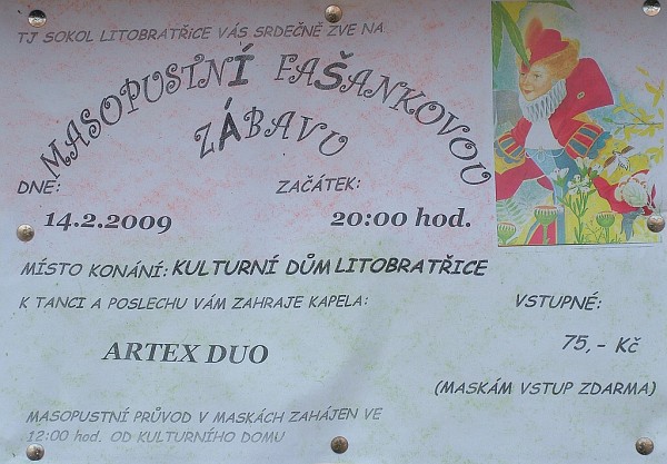 Masopust - sobota 14.2.2009