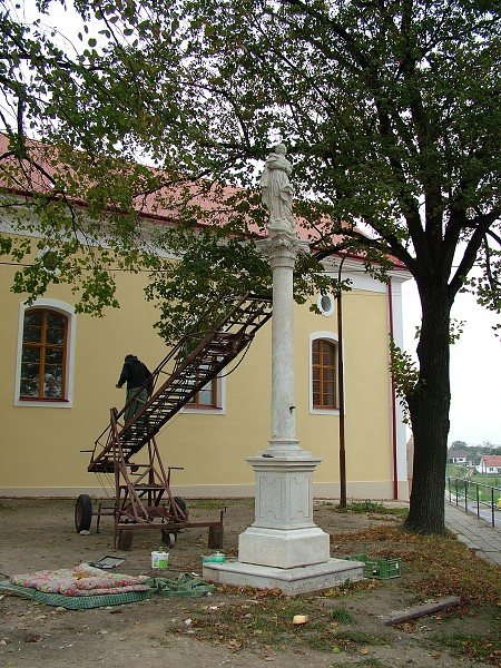 Montáž Mariánského sloupu - 24.10.2009