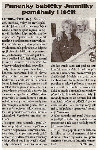 Panenky babičky Jarmilky pomáhaly i léčit – Znojemský týden, 28.3.2011