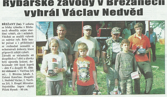 Rybářské závody v Břežanech vyhrál Václav Nedvěd – Znojemský týden, 22.9.2014