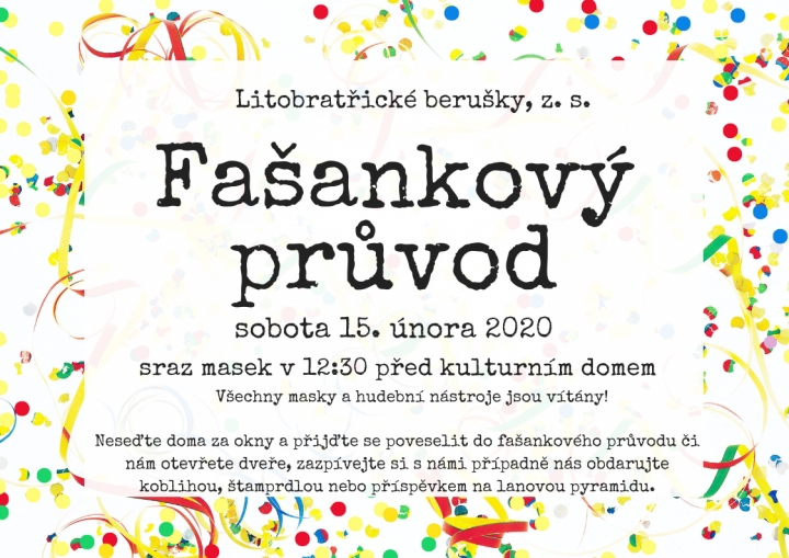 Pozvnka na Faankov prvod v Litobraticch 15. 2. 2020