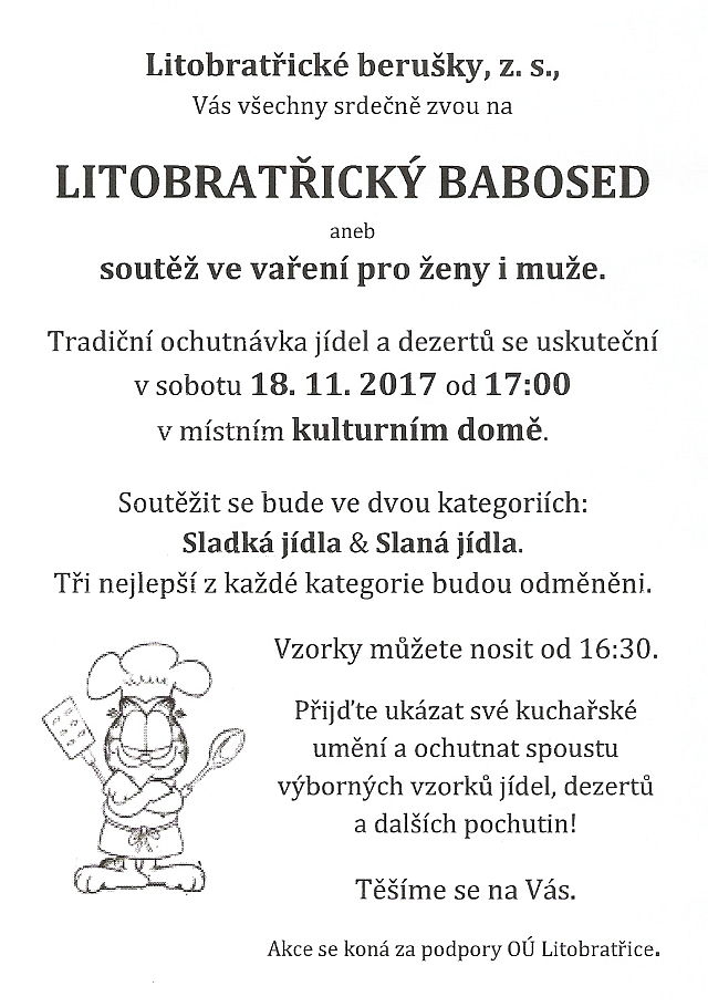 Pozvnka na Litobratick babosed 18. 11. 2017