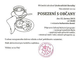 Pozvánka na Posezení s občany v Litobratřicích 15. 6. 2013 - 2
