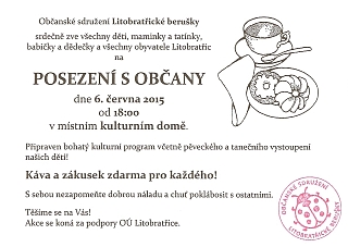 Pozvnka na Posezen s obany v Litobraticch 6. 6. 2015